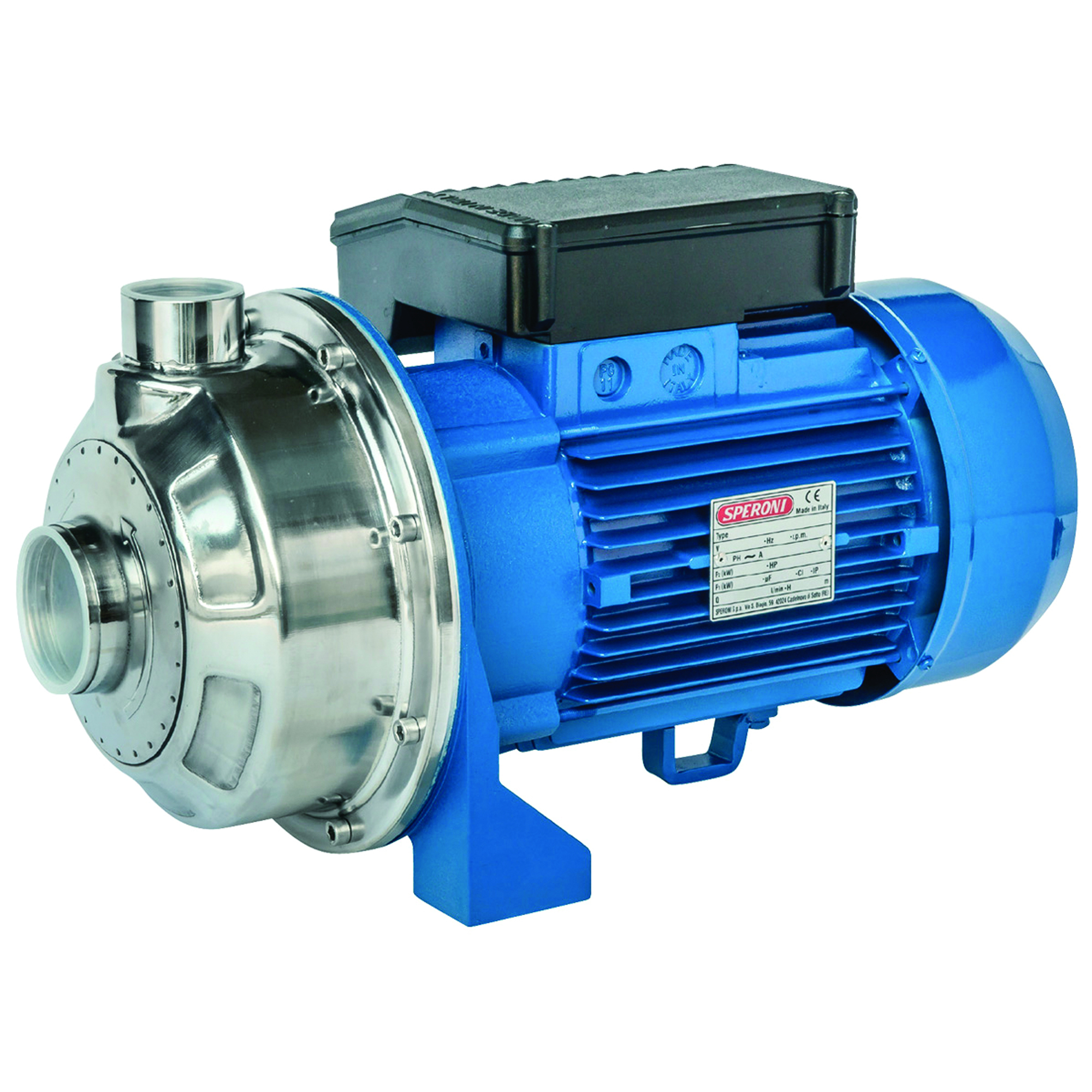 Speroni, Centrifugal Water Pump, Max. Flow 8400 GPH, Port Size 1.25 in, Model# CMX330/2.2 SP 3Hp-220V-1Ph-60Hz SS304